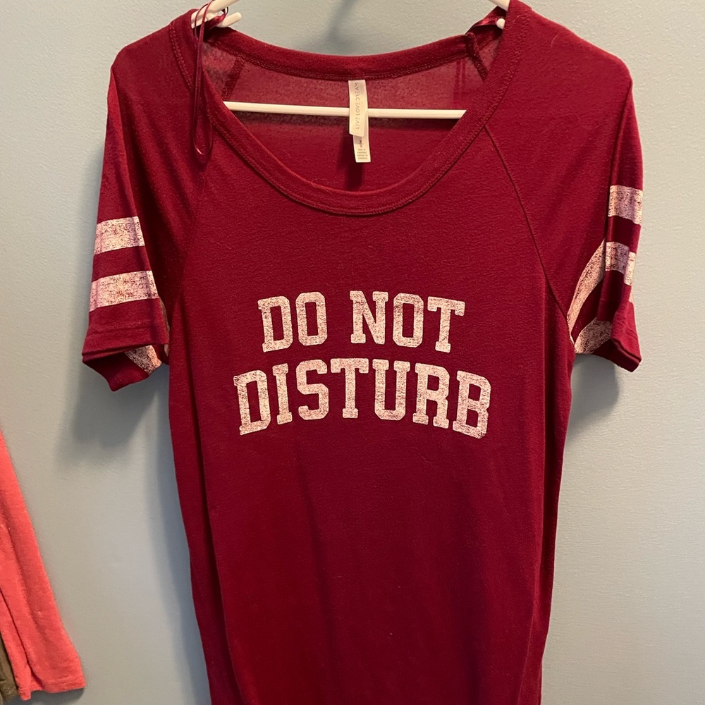 Do Not Disturb Maroon T-shirt